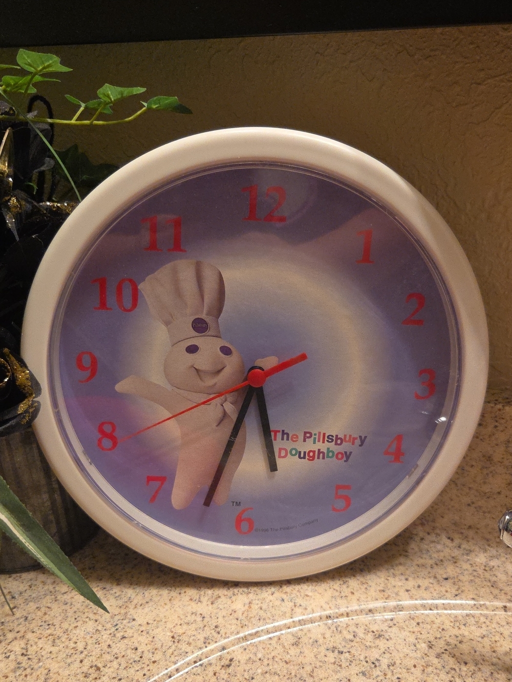 The Doughboy Wall Clock - 10in White Frame